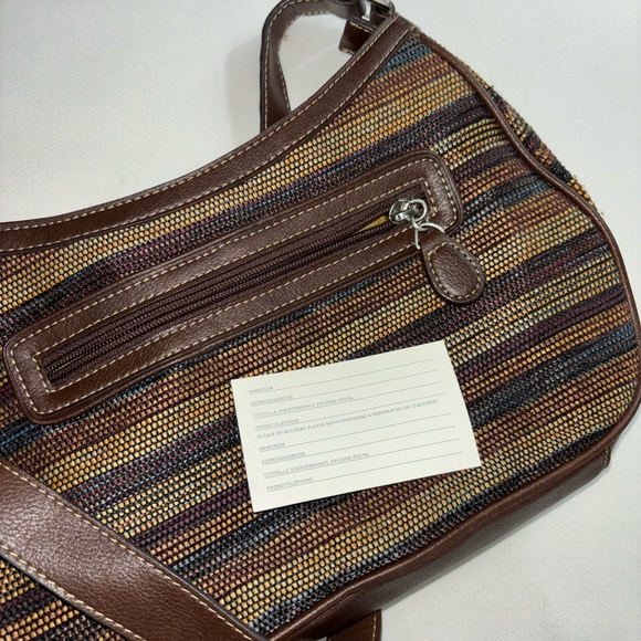 Liz Claiborne Vintage Ladies Brown Handbag 10" W x 7" H x 3" D Lots of Pockets - Picture 14 of 16